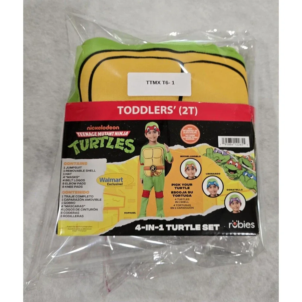 Teenage Mutant Ninja Turtles 4-in-1 Halloween Costume for Toddler 2T by Rubies - Picture 3 of 14